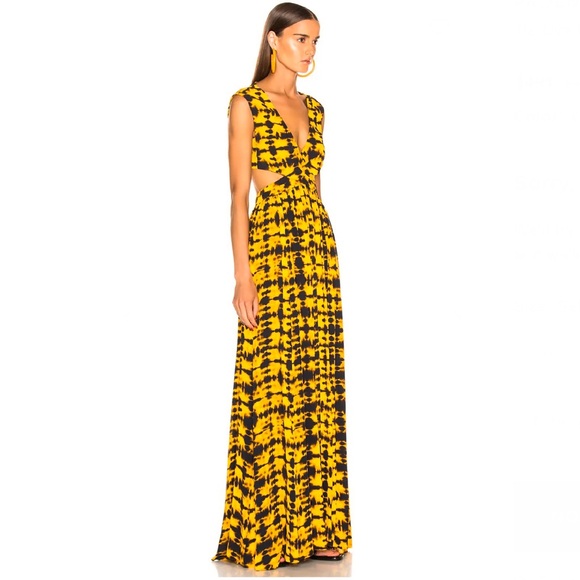 NEW PROENZA SCHOULER REVOLVE YELLOW TIE-DYE MAXI DRESS - Picture 4 of 9